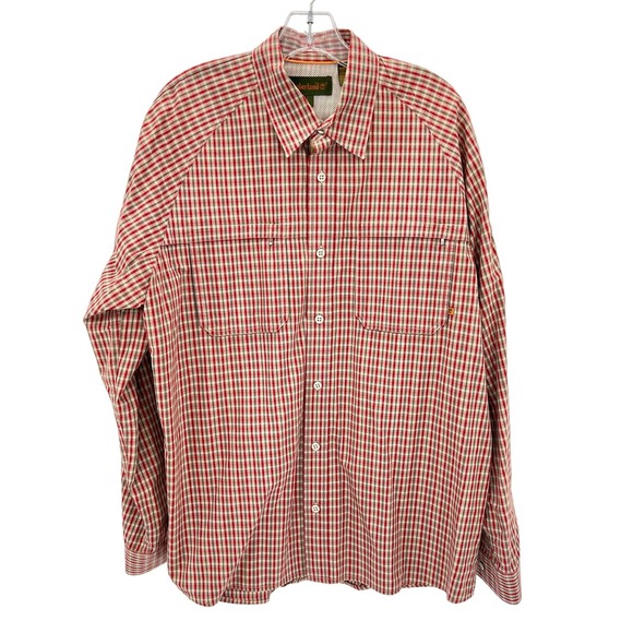 Timberland vented outdoor fishing athleisure button front men’s shirt - Picture 1 of 8